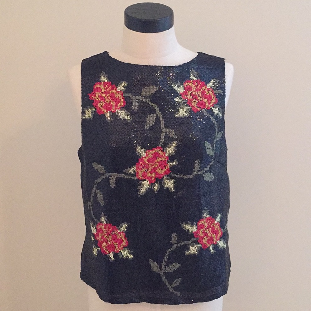 ASOS rose black high neck top